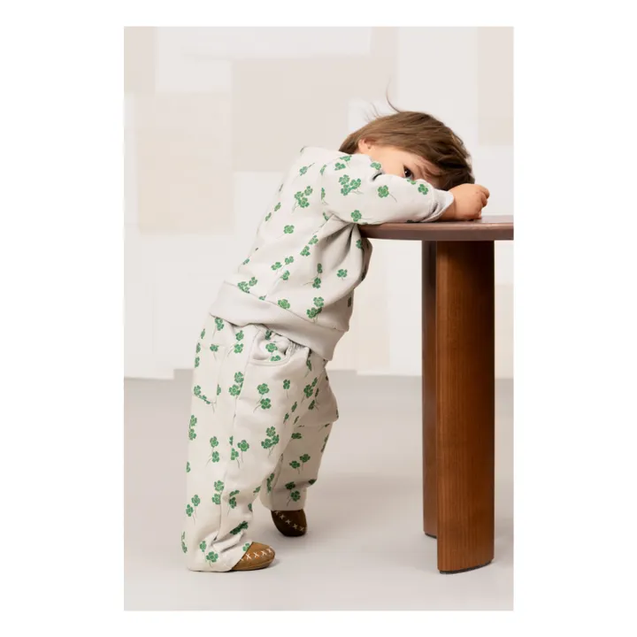 Jogger Carrot Trèfles Coton Bio | Gris- Image produit n°1