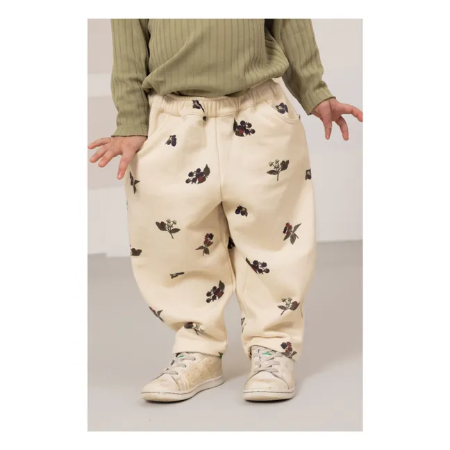 Jogger Carrot Mûres Coton Bio | Ecru
