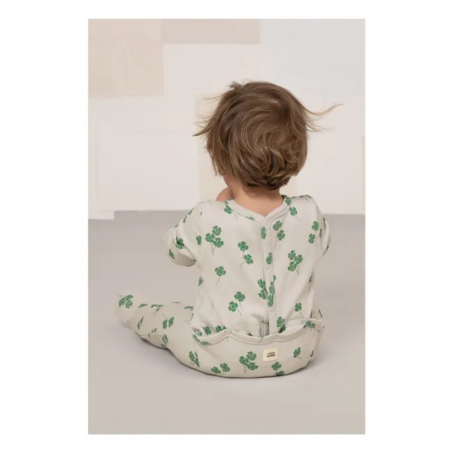 Pyjama Chubby Trèfles Coton Bio | Gris
