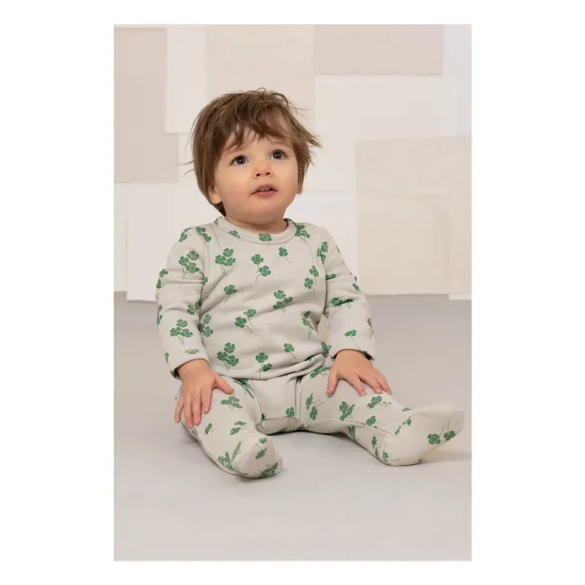 Chubby shamrock organic cotton pyjamas | Grey