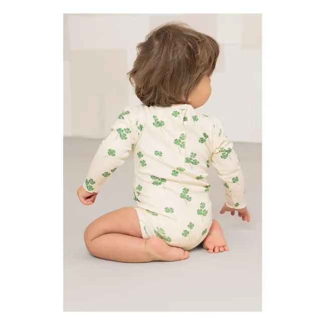 Body Lala Trèfles Coton Bio | Ecru