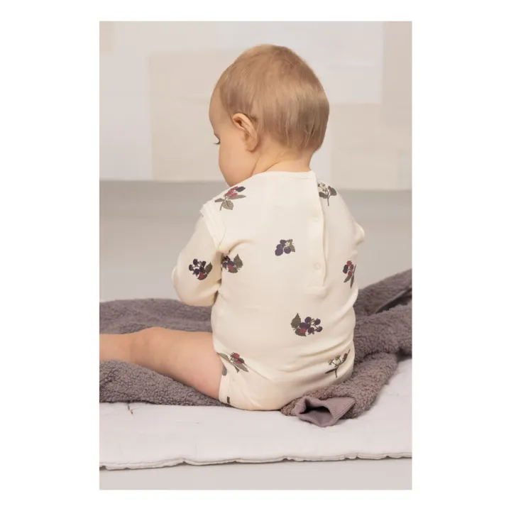 Body Lala Mûres Coton Bio | Ecru- Image produit n°3