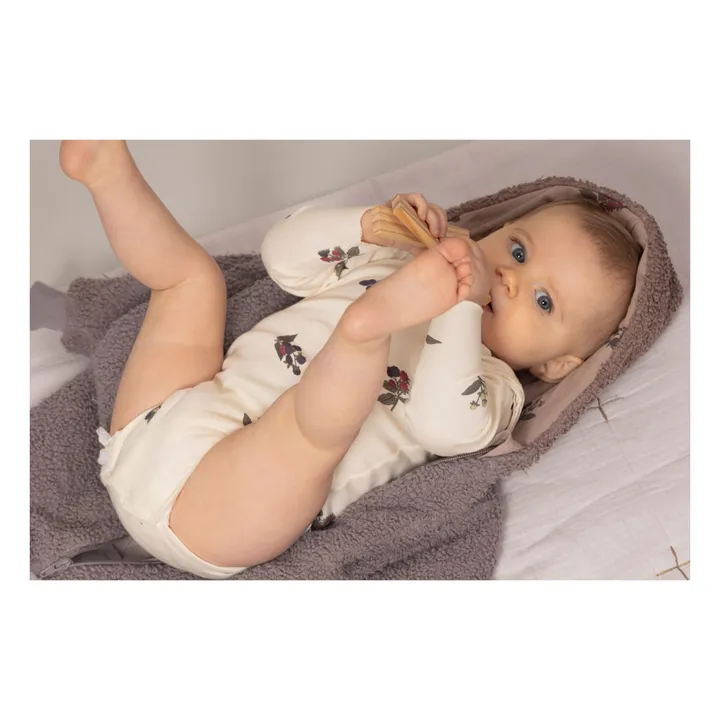 Body Lala Mûres Coton Bio | Ecru- Image produit n°1