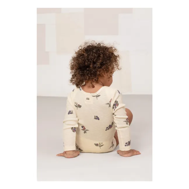 Body Côtelé Woody Mûres Coton Bio | Ecru