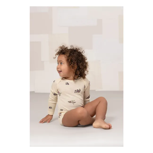 Body Côtelé Woody Mûres Coton Bio | Ecru