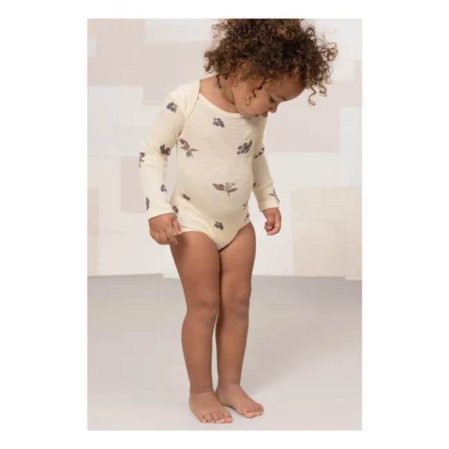 Body Côtelé Woody Mûres Coton Bio | Ecru