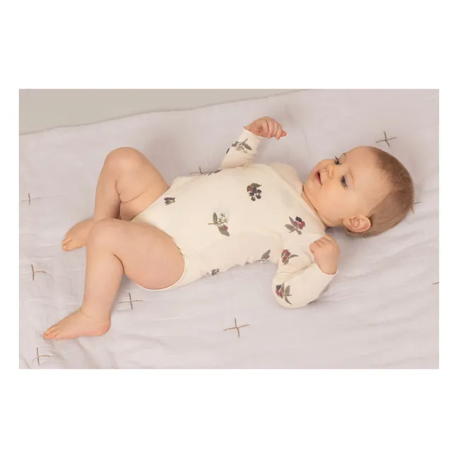 Body Côtelé Hoho Mûres Coton Bio | Ecru