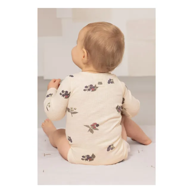 Body Côtelé Hoho Mûres Coton Bio | Ecru