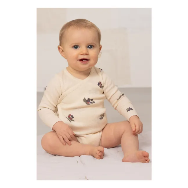 Body Côtelé Hoho Mûres Coton Bio | Ecru