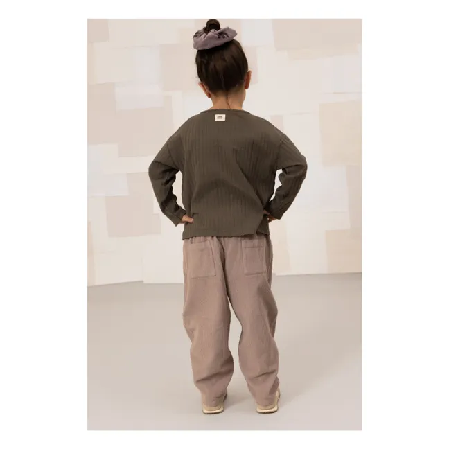 Pantalones de pana de algodón orgánico Carrot | Malva