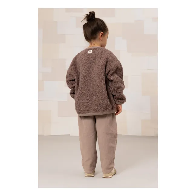 Pantalon Carrot Velours Côtelé Coton Bio | Mauve