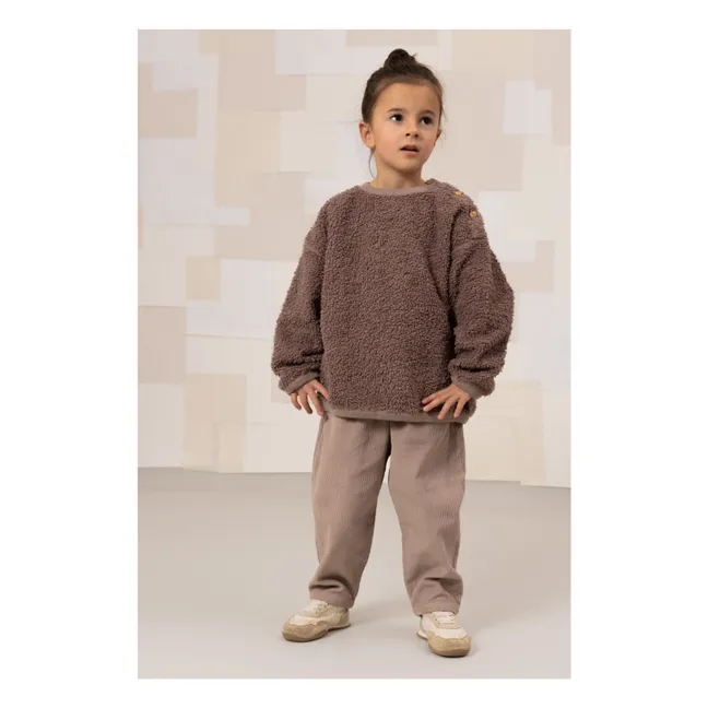 Pantalones de pana de algodón orgánico Carrot | Malva