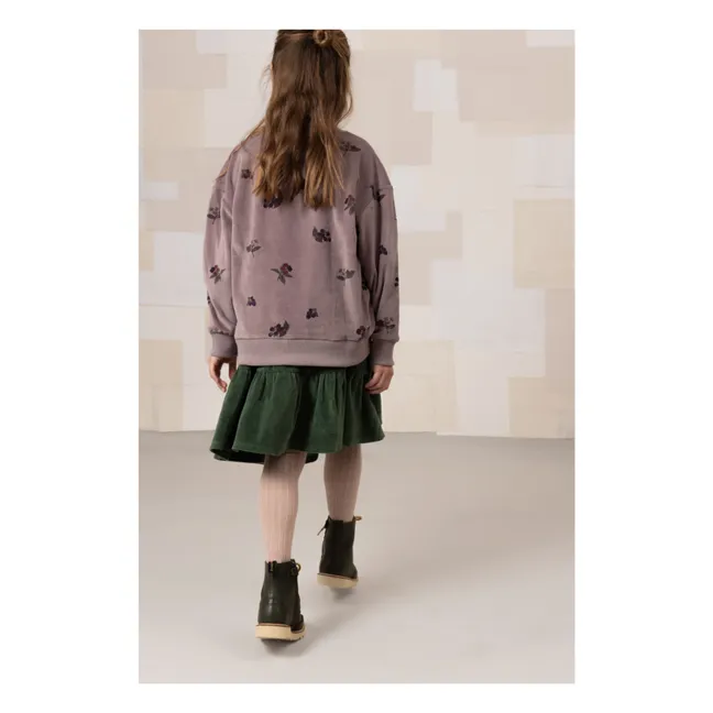 Jupe Samba Velours Coton Bio | Vert sapin