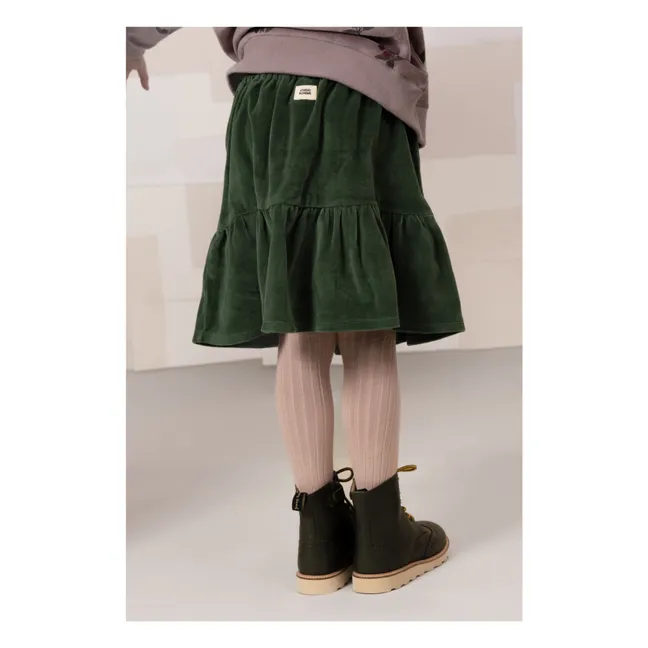 Jupe Samba Velours Coton Bio | Vert sapin