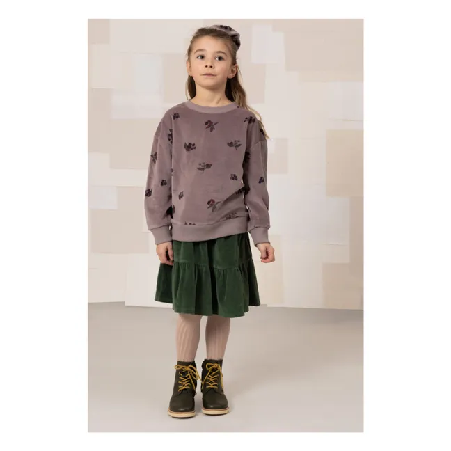 Jupe Samba Velours Coton Bio | Vert sapin