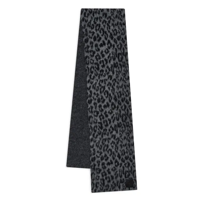 Bufanda de alpaca leopardo Hannah | Gris
