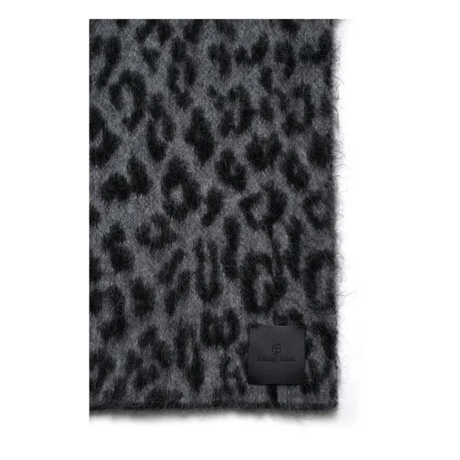 Bufanda de alpaca leopardo Hannah | Gris