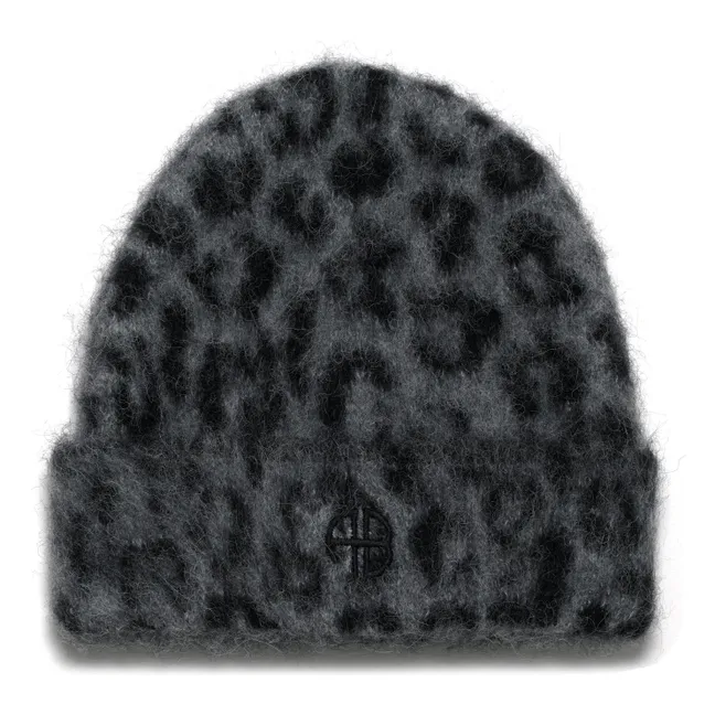 Gorro de alpaca leopardo Elia | Gris
