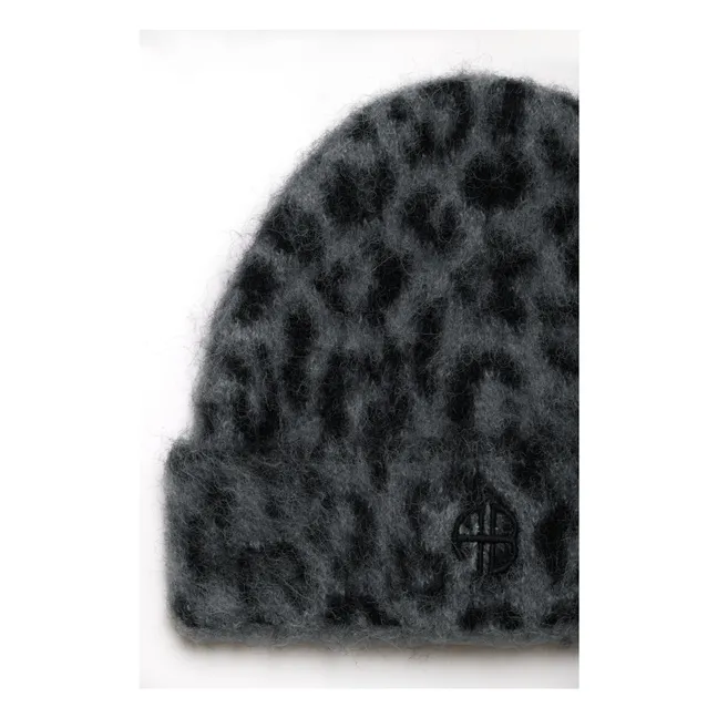 Bonnet Elia Léopard Alpaga | Gris
