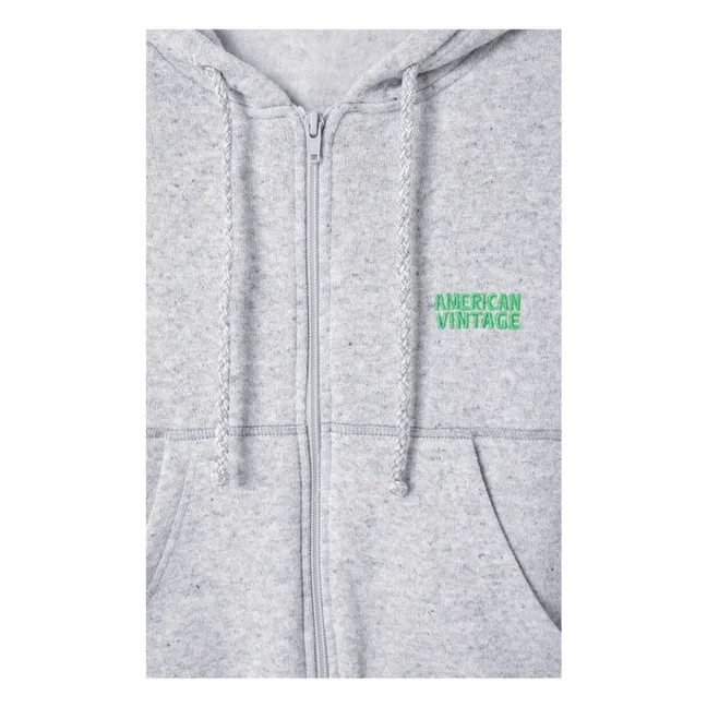 Sweat Zippé Evona | Gris chiné clair