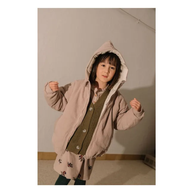 Manteau Frio Mûres Velours Côtelé Fibres Recyclées | Mauve