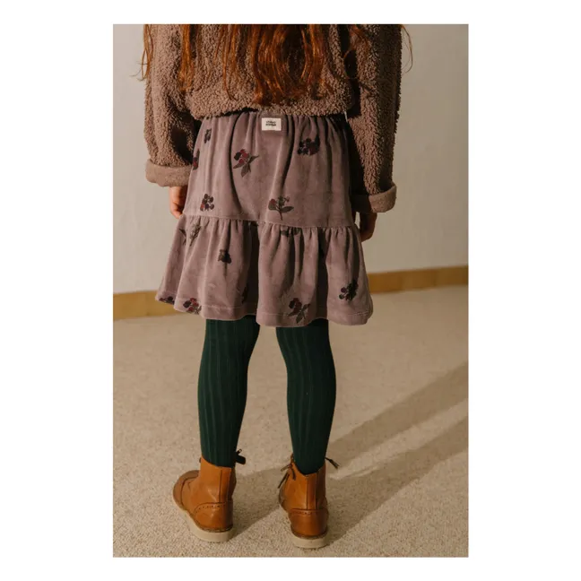 Jupe Samba Mûres Velours Coton Bio | Mauve