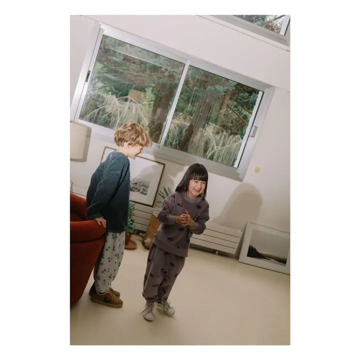 Pantalon Porgy Mûres Coton Bio | Mauve- Image produit n°2