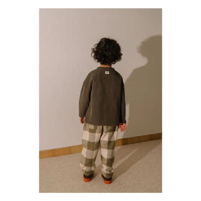 Pantaloni in cotone biologico Carrot | Verde militare