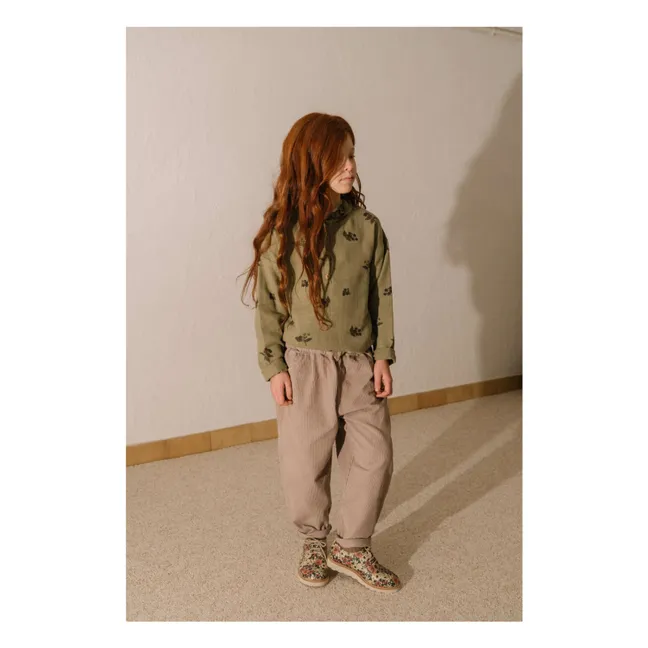 Pantalon Carrot Velours Côtelé Coton Bio | Mauve