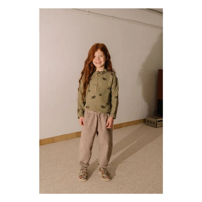 Pantalon Carrot Velours Côtelé Coton Bio | Mauve