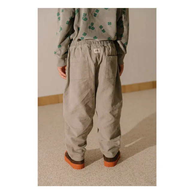 Organic Cotton Corduroy Carrot Pants | Grey