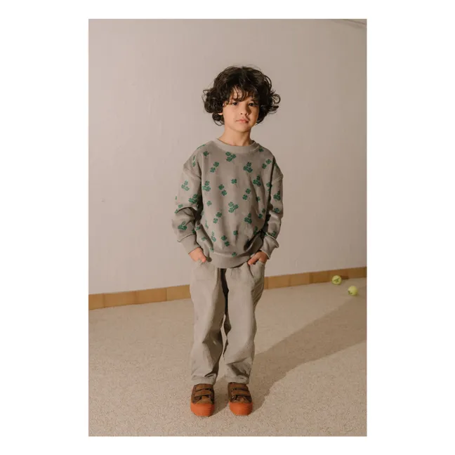 Pantalon Carrot Velours Côtelé Coton Bio | Gris