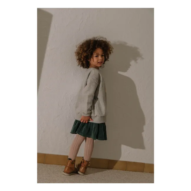 Jupe Samba Velours Coton Bio | Vert sapin