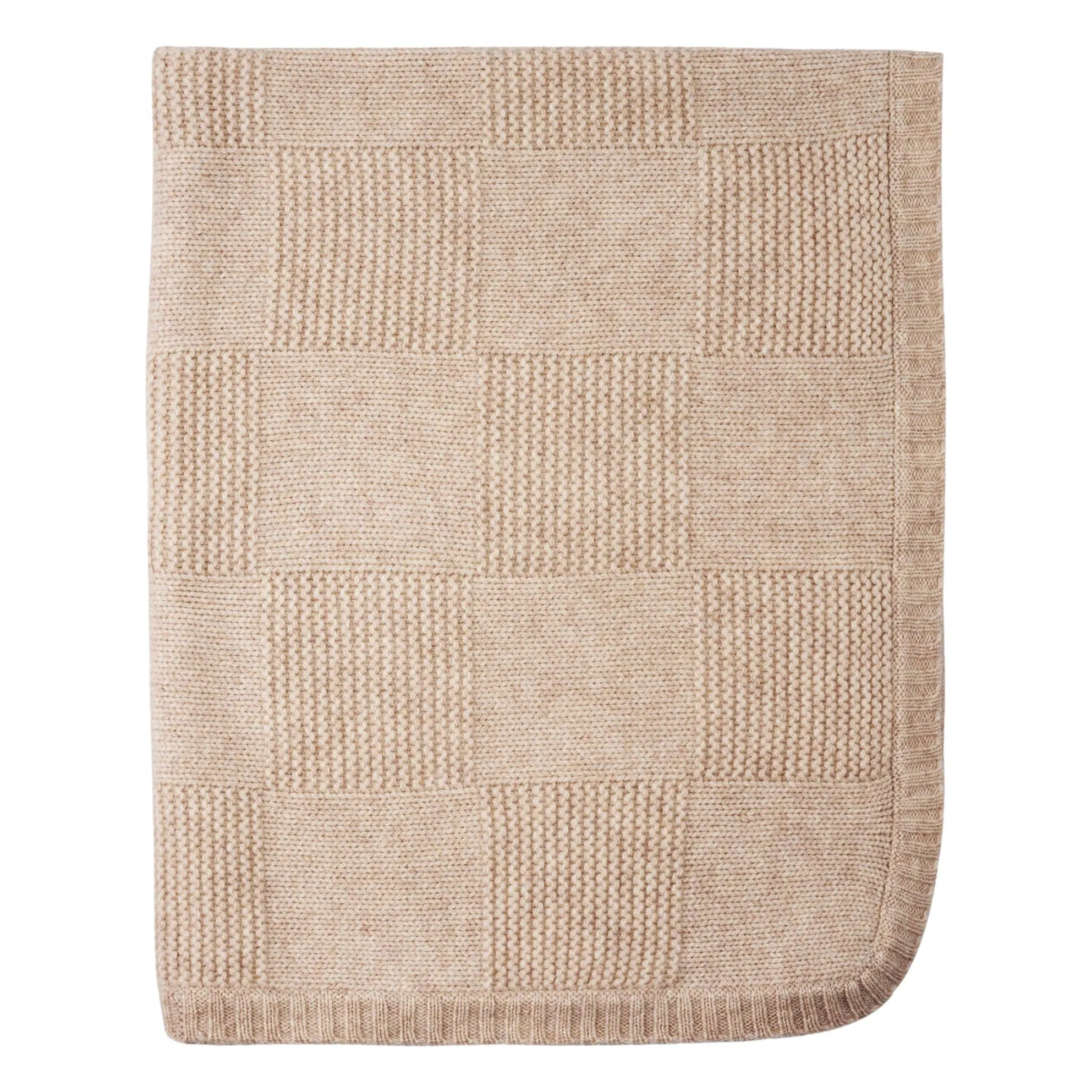 Bompard Heather Beige Cashmere Blanket