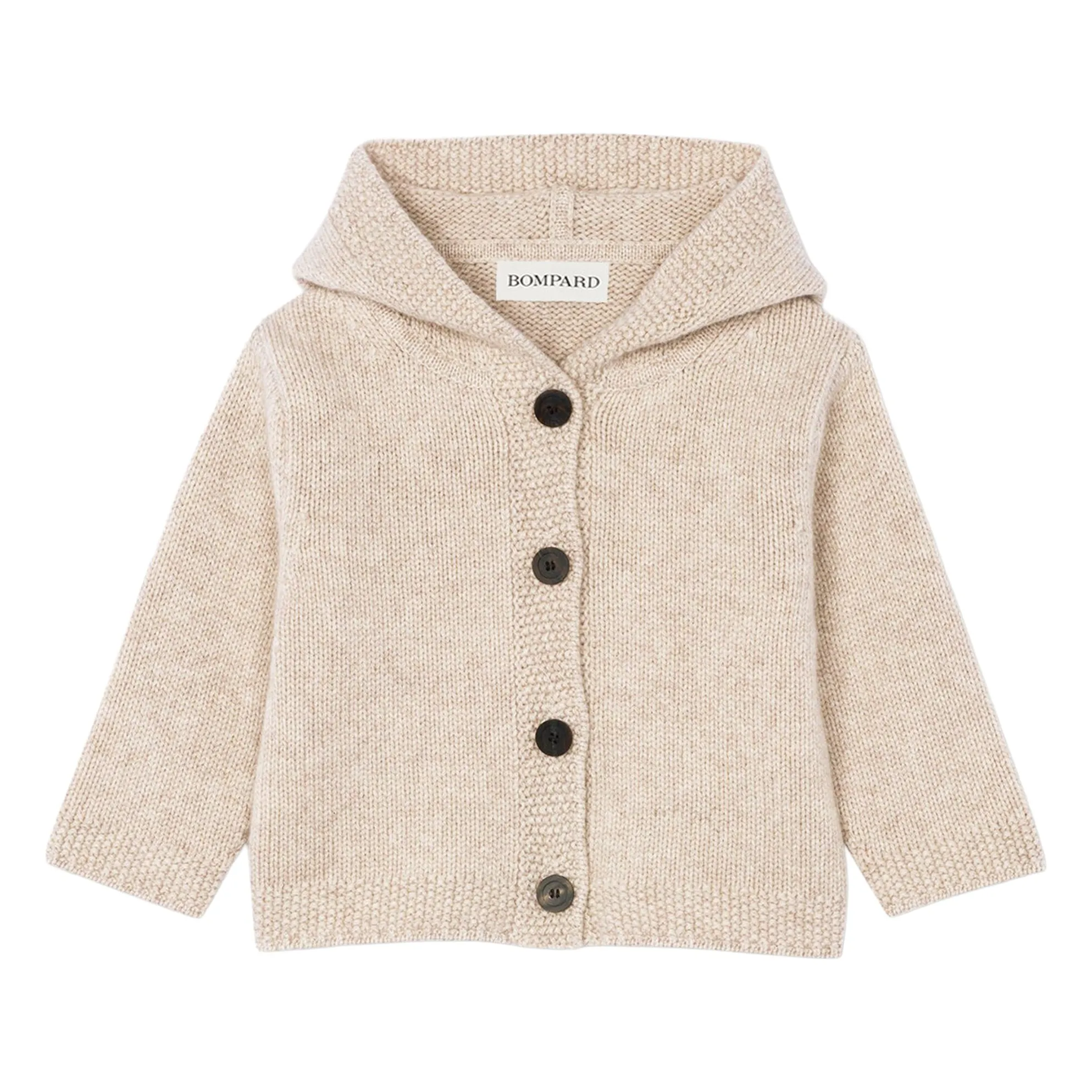 Bompard Heather Beige Cashmere Hooded Vest