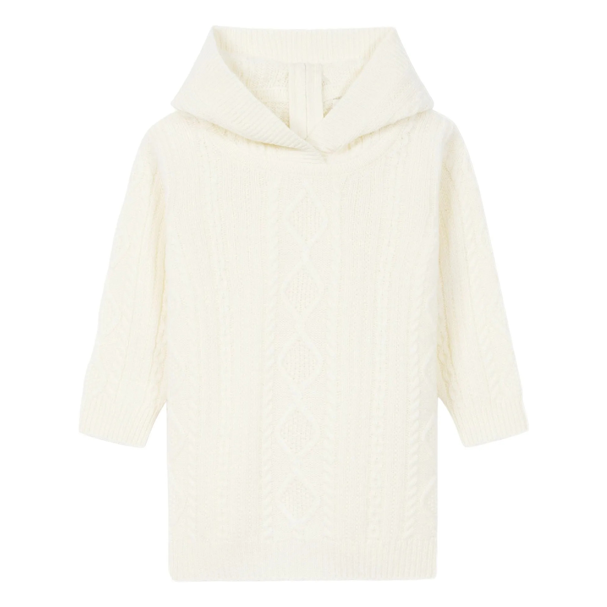 Bompard Cream Burnou Torsades Cashmere