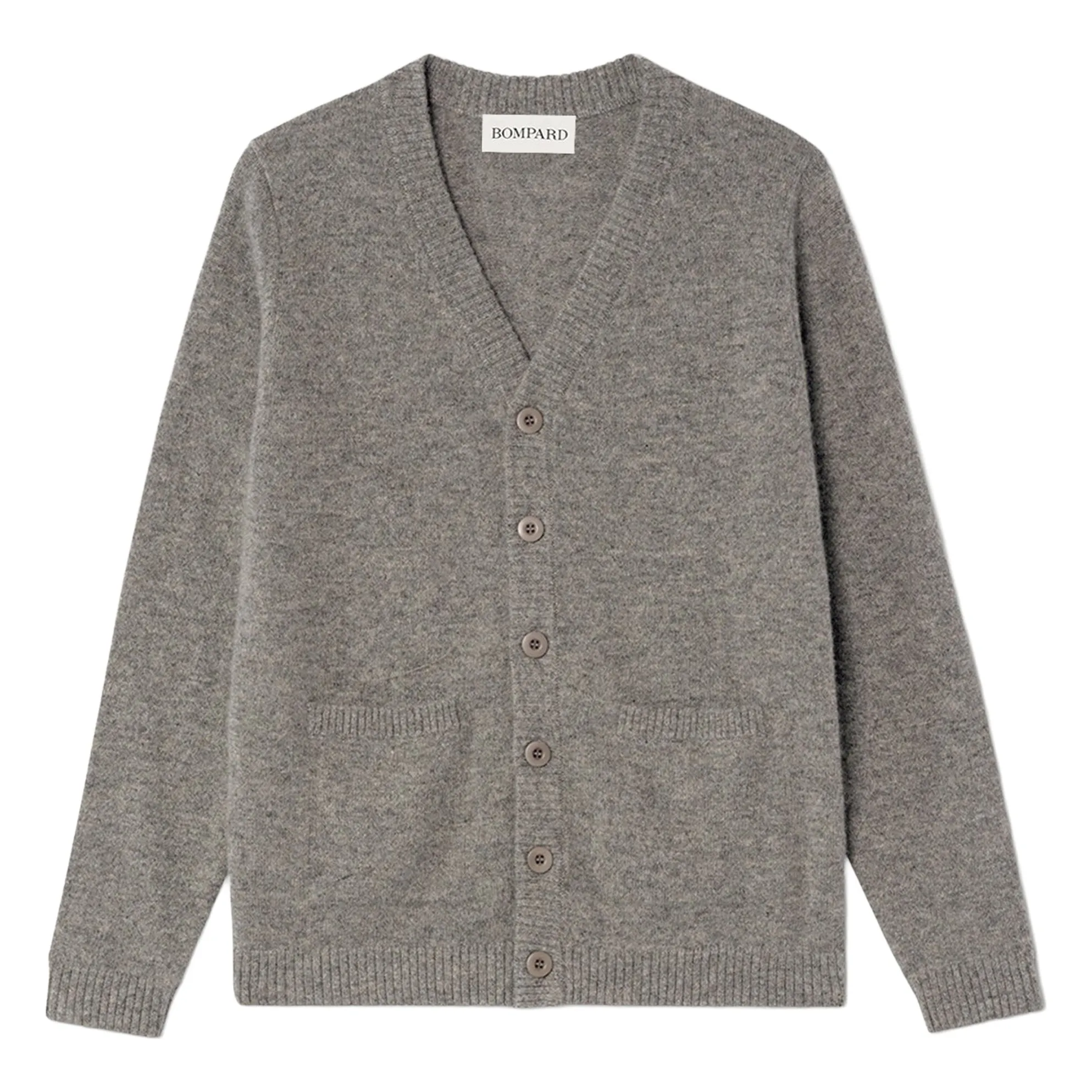 Bompard Grey Classic Cashmere Cardigan