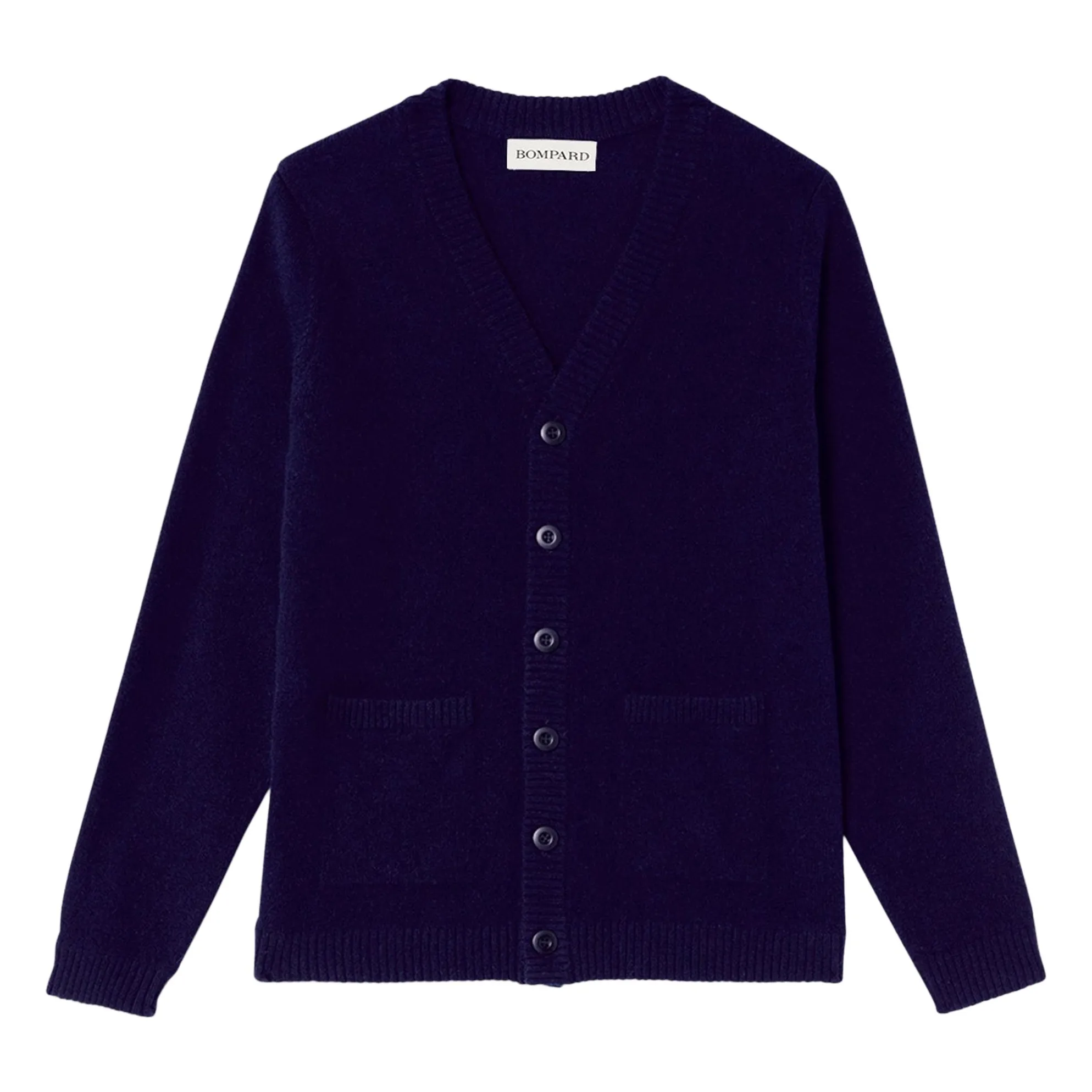 Bompard Navy Blue Classic Cashmere Cardigan