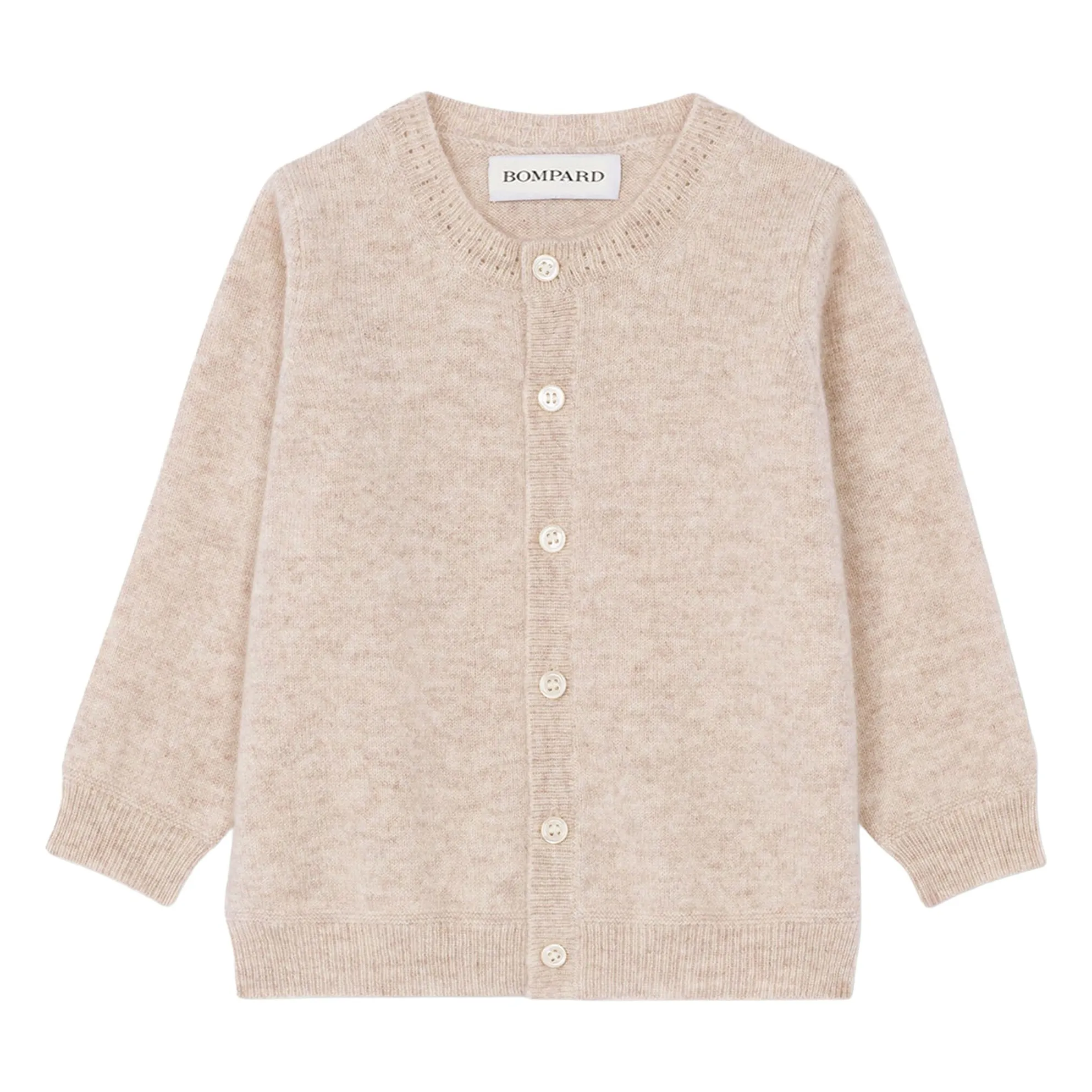 Bompard Heather Beige Mini Cashmere Cardigan