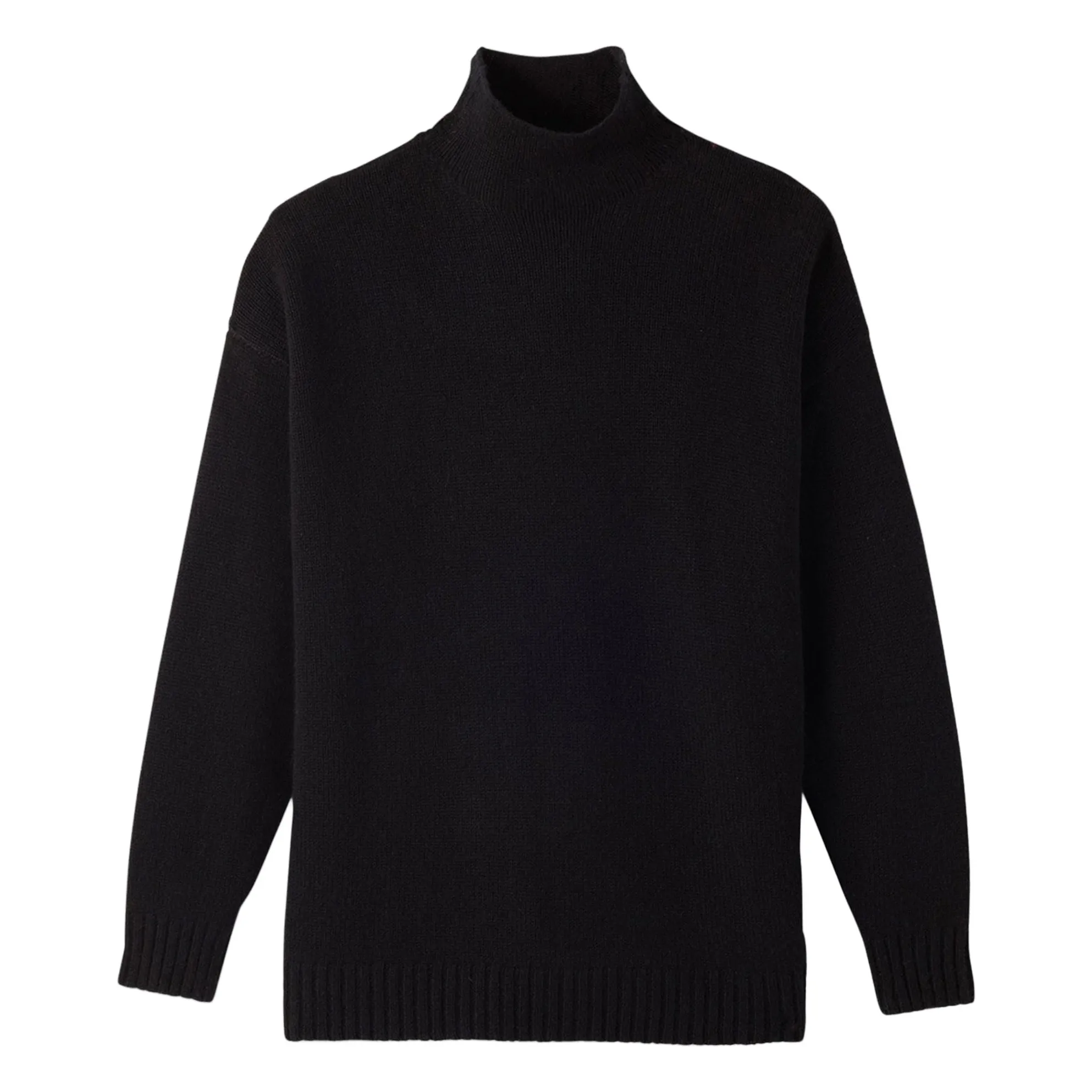 Bompard Women's Black Cashmere High Neck Sweater
