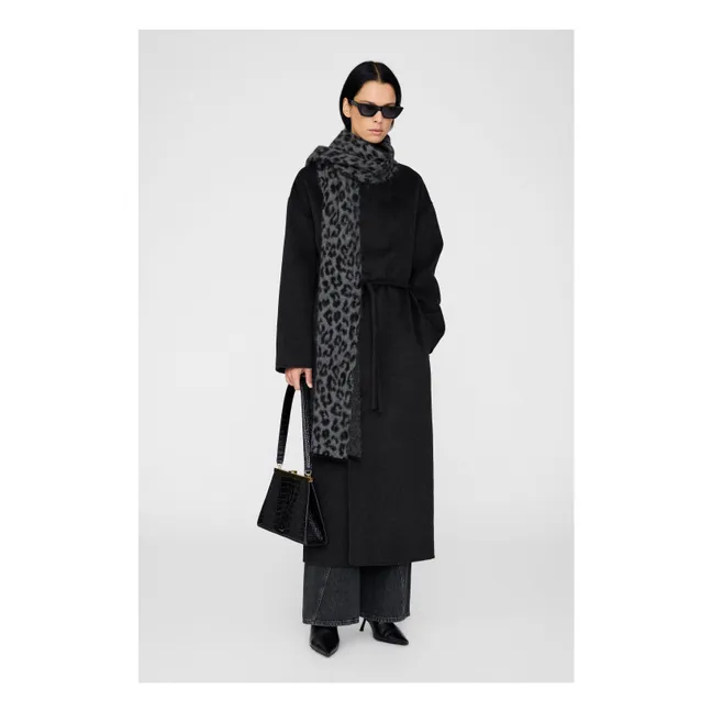 Echarpe Hannah Léopard Alpaga | Gris
