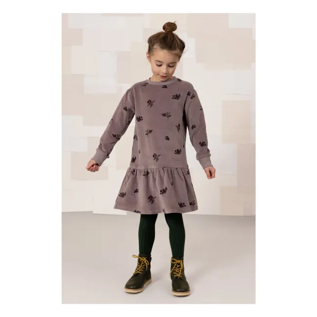 Robe Chicas Mûres Velours Coton Bio | Mauve