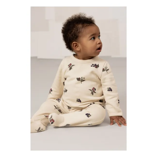 Pyjama Chubby Mûres Coton Bio | Ecru