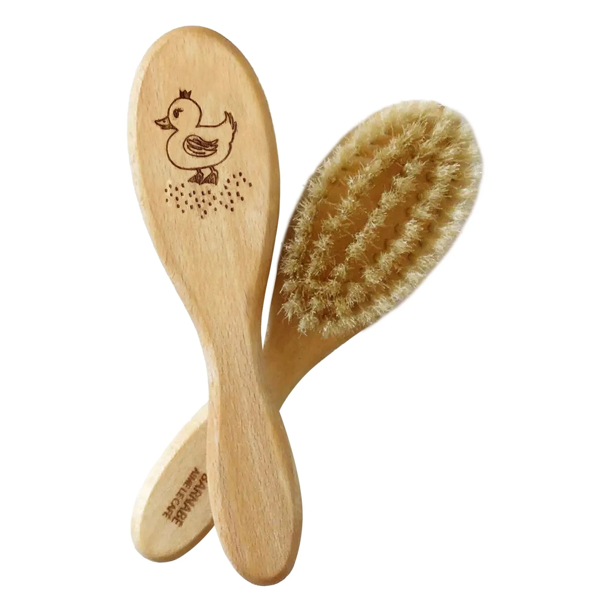 Barnabé Aime Le Café Bois Clair Duck Hairbrush In Beech And Silk Bristles