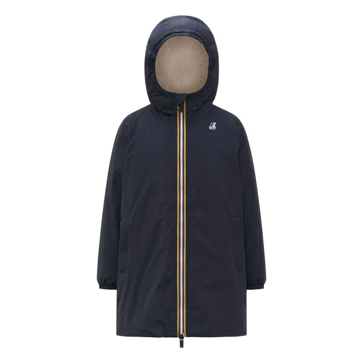 Chaqueta impermeable ajustada Le Vrai 4.0 Eiffel Orsetto | Azul Marino- Imagen del producto n°0