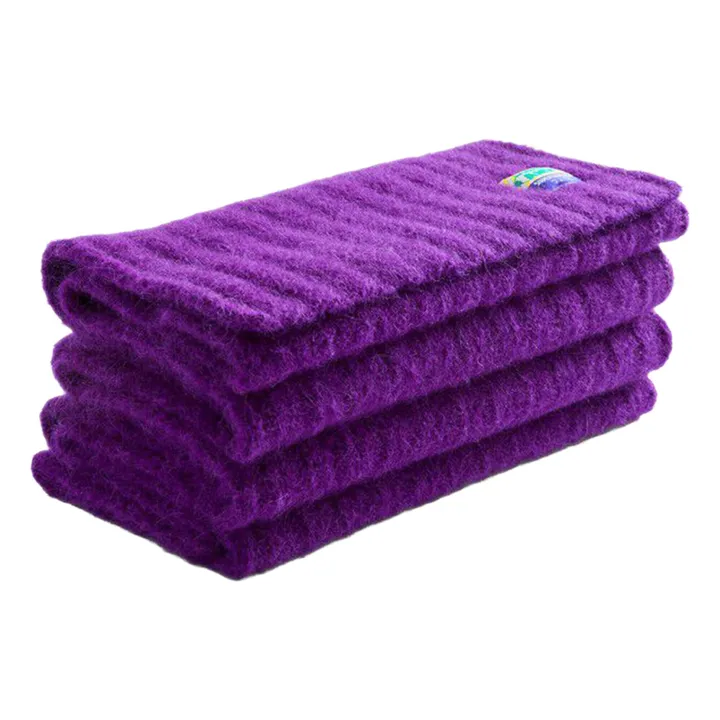 Bufanda de lana y alpaca Vitow | Berenjena- Imagen del producto n°3