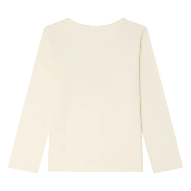 Tidjiane Maglia di pere in cotone biologico | Avorio