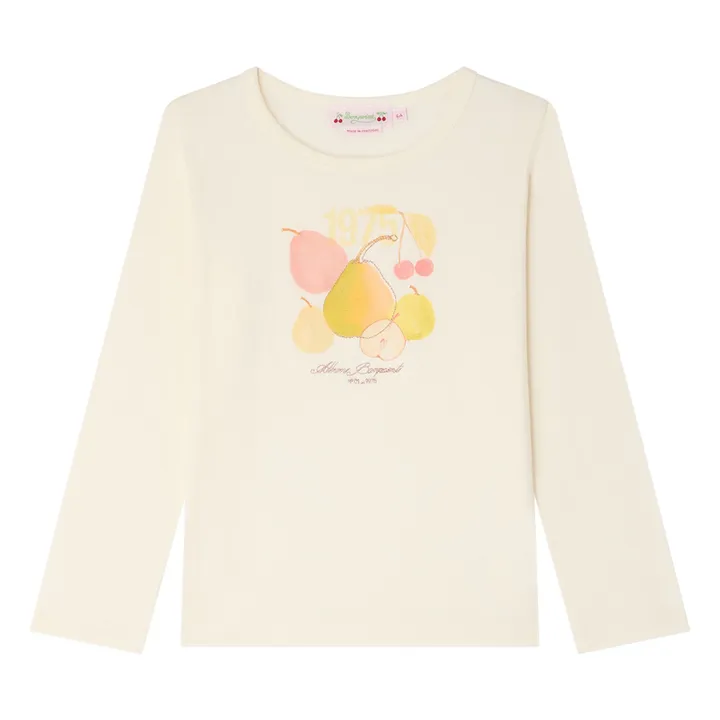 T-shirt Tidjiane Poires Jersey Coton Bio | Ivoire- Image produit n°0