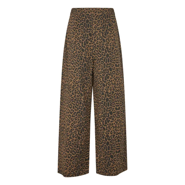 Pantalon Zola Léopard | Marron