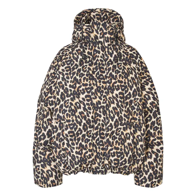 Chaqueta de plumón Shelby Leopard | Beige